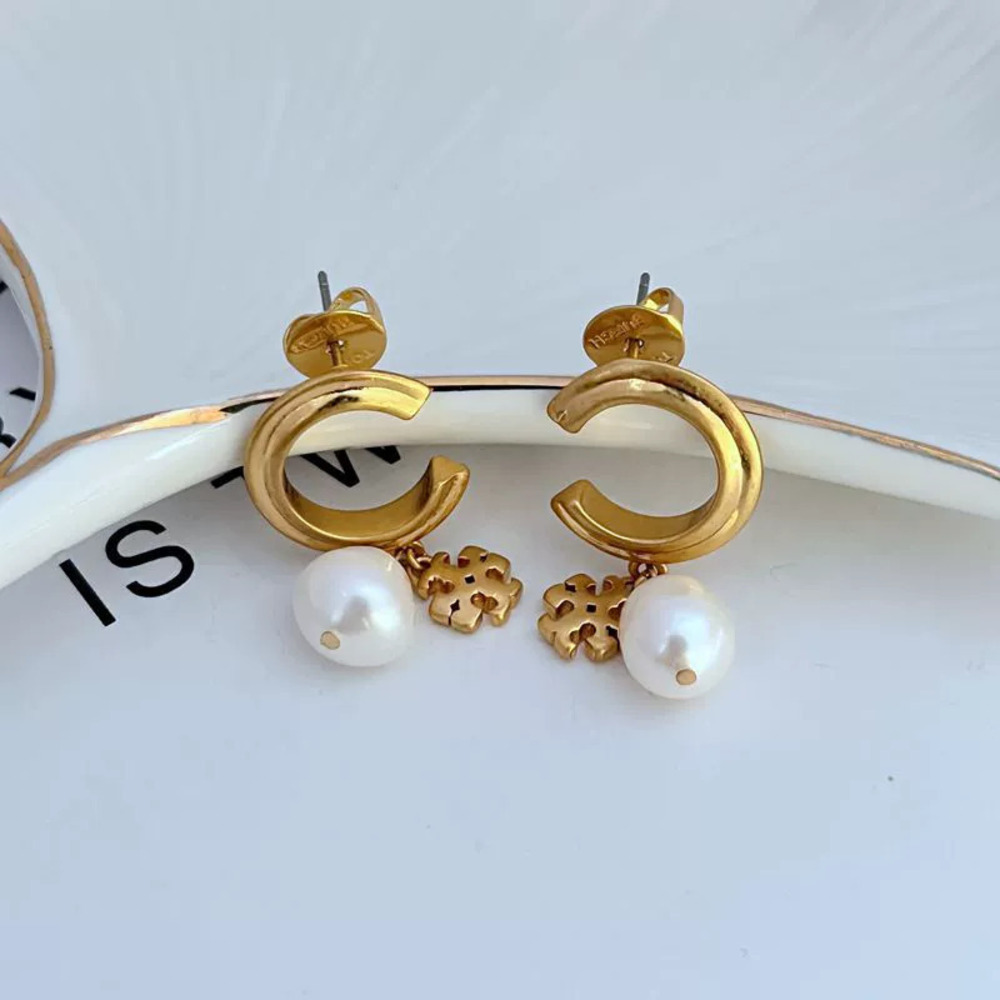 Tory Burch Gold Plated Copper Double Ruffled Round Ball Enamel Painted Piggy
